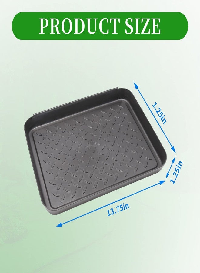 Anxingo مجموعة أنكسينغو من 3 قطع (13.75 × 10.58 بوصة) صينية أحذية منزلية، سجادة سوداء بحواف للأحذية، أرضية متينة للاستخدام الداخلي والخارجي، سجادة طعام للحيوانات الأليفة، سجادة أحذية مطاطية، سجادة سلة مهملات، سجادة مبرد مياه، سجادات أحذية مبللة - Image 2